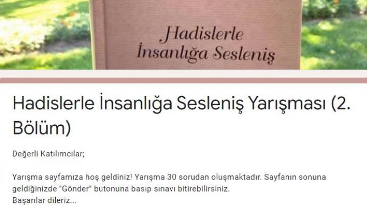 Hadislerle nsanla Sesleni 2.Yarmas