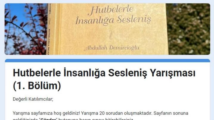 Hutbelerle nsanla Sesleni Yarmas (1. Blm)