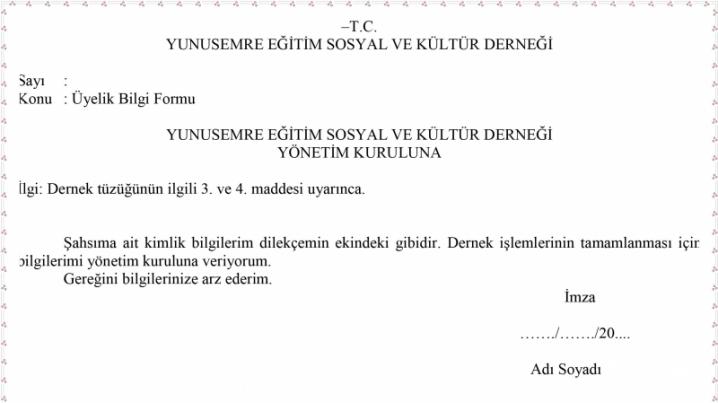 yelik Bavurusu in Dileke rnei